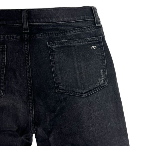 Rag & Bone Black Skinny Jean Soft Rock with Holes Distressed Size 28 - Picture 6 of 10